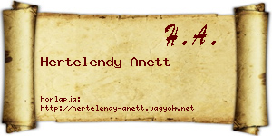 Hertelendy Anett névjegykártya